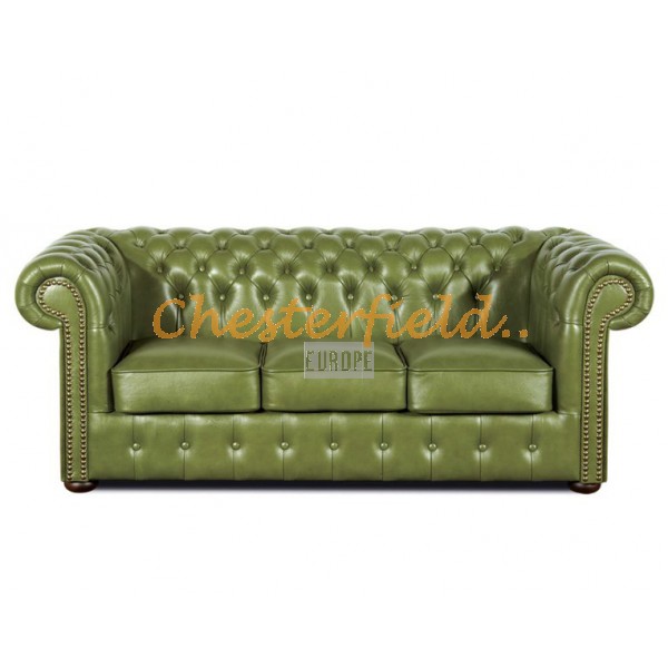 Classic XL Olive 3-Sitzer Chesterfield Sofa