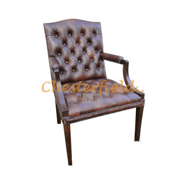 King  Antikbraun (A5) Chesterfield Armstuhl