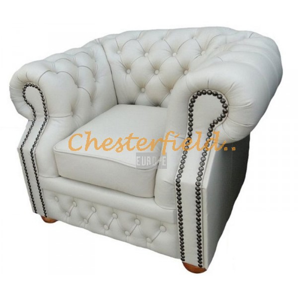 Windsor XL Off White Chesterfield Sessel 