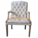 King Off Weiss (K2) Chesterfield Armstuhl 