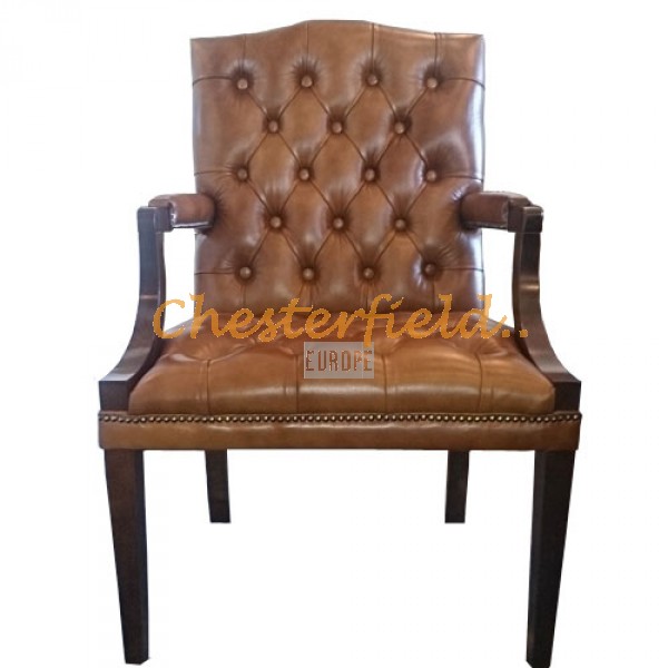 King Antik Gold (S12) Chesterfield Armstuhl 