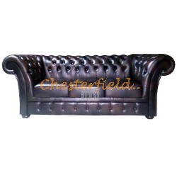 Windchester Antikbraun 3-Sitzer Chesterfield Sofa