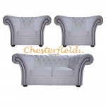 Windchester 211 Weiß Chesterfield Garnitur