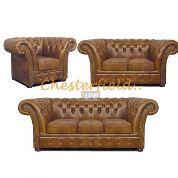 Windchester 321 Antikgold Chesterfield Garnitur