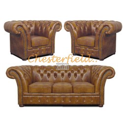 Windchester 311 Antikgold Chesterfield Garnitur