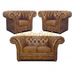 Windchester 211 Antikgold  Chesterfield Garnitur