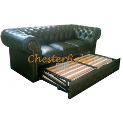 Classic Antikgrun 3er Chesterfield Schlafsofa 