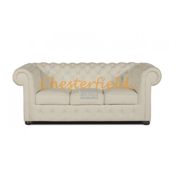 Classic Off Weiß 3-Sitzer Chesterfield Sofa 