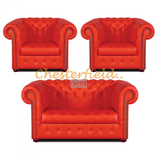 Williams 211 Rot Chesterfield Garnitur