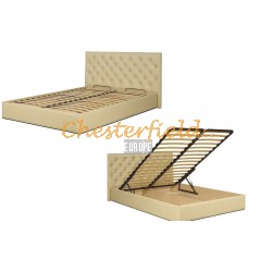 Classic Chesterfield Bett mit Hebesystem 160x200 - TheChesterfields.de