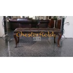 Chesterfield Bank 120 cm x 40 cm Antikbraun (A5)