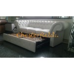 Windchester 3er Schlafsofa Weiss K1 - TheChesterfields.de