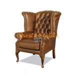 Queen Antikgold (S12) Chesterfield Ohrensessel 