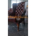 St. James Antikcognac (A4) Chesterfield Ohrensessel 