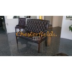 King Antikbraun 2-Sitzer Chesterfield Sofa