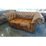 Windchester Antikgold 2-Sitzer Chesterfield Sofa 
