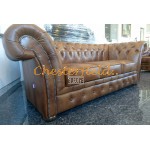 Windchester Antikgold 3-Sitzer Chesterfield Sofa - TheChesterfields.de