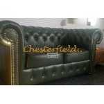 Classic 321 Antikgruen Chesterfield Garnitur