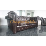 Classic 211 Antikbraun Chesterfield Garnitur