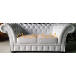 Windchester 211 Weiß Chesterfield Garnitur