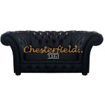 Windchester Schwarz 2-Sitzer Chesterfield Sofa
