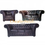 Windchester 321 Antikbraun Chesterfield Garnitur