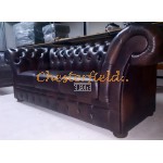 Windchester XL Antikbraun 3-Sitzer Chesterfield Sofa