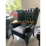 Queen Antikgrun (A8) Chesterfield Ohrensessel 