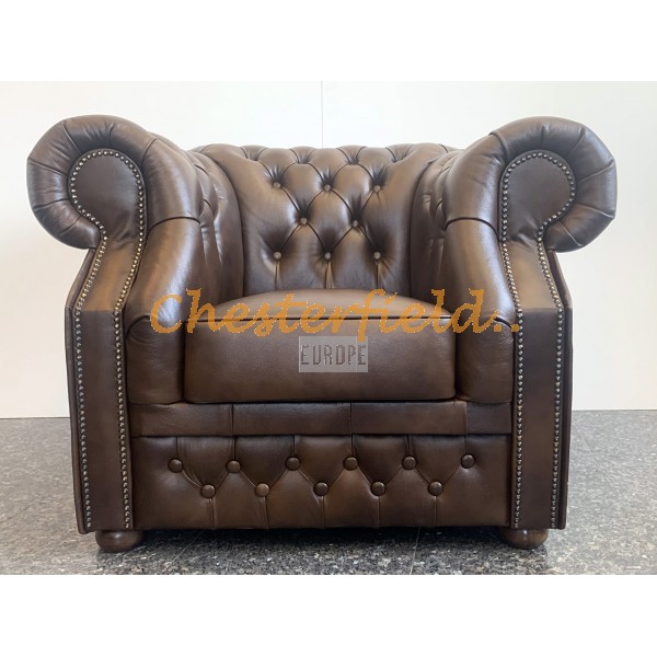 Windsor XL Antik mittelbraun (A5M) Chesterfield Sessel 