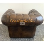 Windsor Antik mittelbraun (A5M) Chesterfield Sessel 