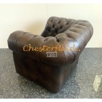 Windsor Antik mittelbraun (A5M) Chesterfield Sessel 