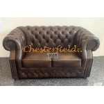 Windsor 211 Antik MIttelbraun Chesterfield Garnitur (A5M)