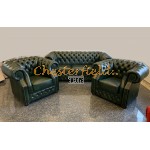 Windsor 211 Antikgruen Chesterfield Garnitur