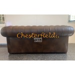 Windsor Antik Mittelbraun 3-Sitzer Chesterfield Sofa
