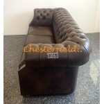 Windsor XL Antik MIttelbraun 3-Sitzer Chesterfield Sofa